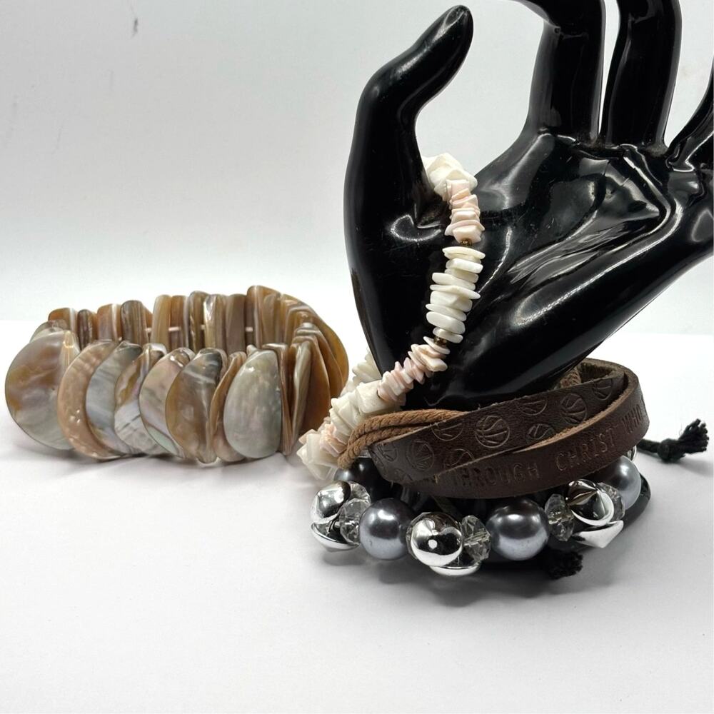Brown Shell Bracelet Bundle
